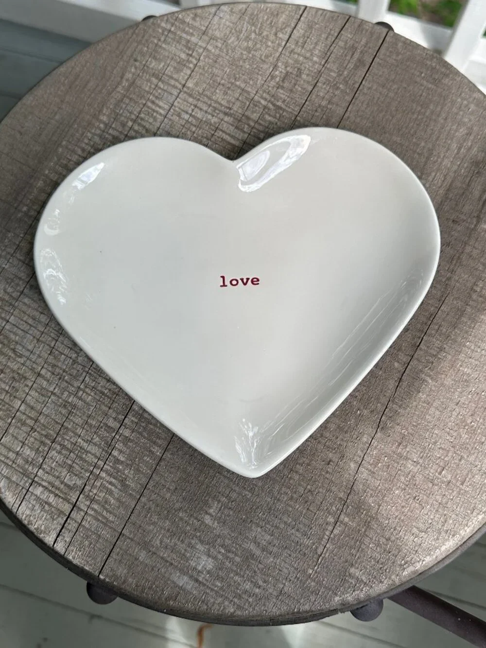 Pottery Barn Ceramic Heart Shaped 